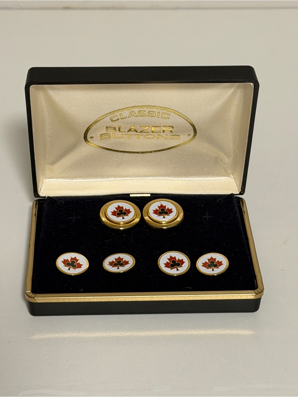 Vintage Classic Blazer Sportscoat Jacket Buttons Set Canadian Maple Leafs 6 pc